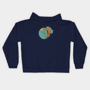 Earth Cake Earth Day Ecology Earth Map by Tobe Fonseca Kids Hoodie